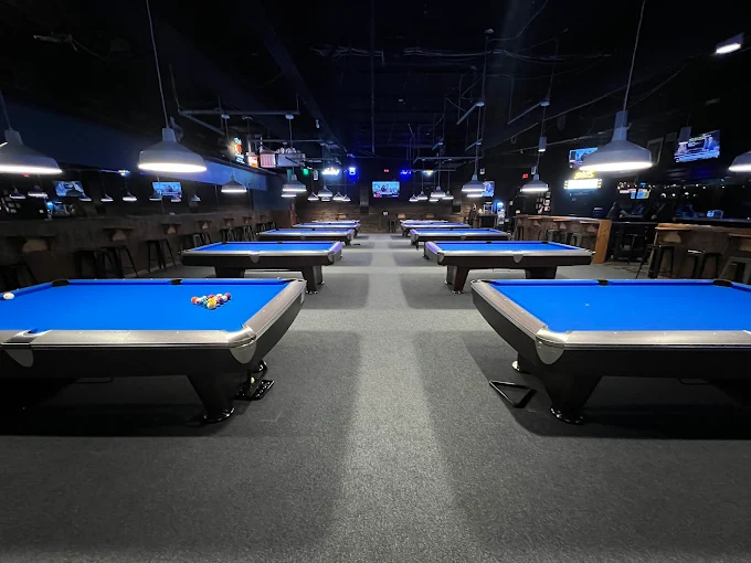 Pool tables at Mayfield's Bar & Billiards